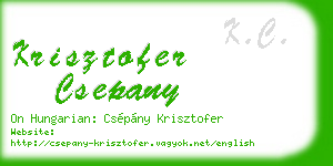 krisztofer csepany business card