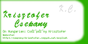 krisztofer csepany business card